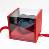 Acrylic Square Flower Box with Tilted Heart with Drawer