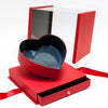 Acrylic Square Flower Box with Tilted Heart with Drawer