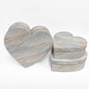 Marble Set of 3 Heart Shape Flower Boxes