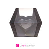 Clear Square PVC Flower boxes with Heart in the Center