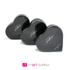 Clear Lid Heart Shape Flower Box Set of 3