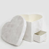 Velvet Heart Shaped Box with Drawer