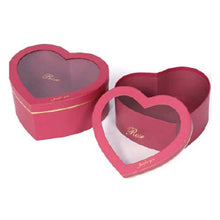  Heart Shape Flower Boxes With Window  Set of 2