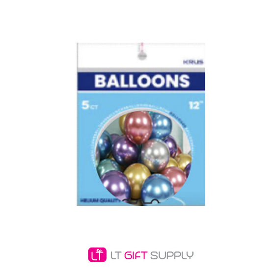 12" Party Latex Balloons Chrome Assorted Color