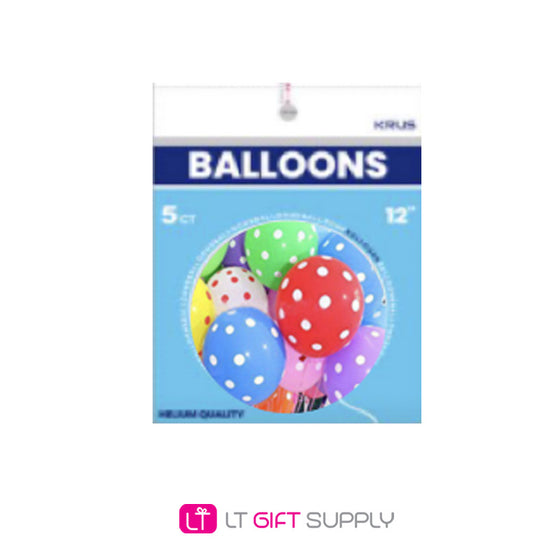 12" Party Polka Dots Latex Balloons Assorted Color