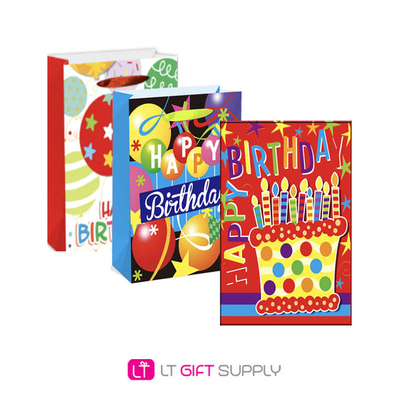 GIFT BAGS: HAPPY BIRTHDAY: SUPER JUMBO