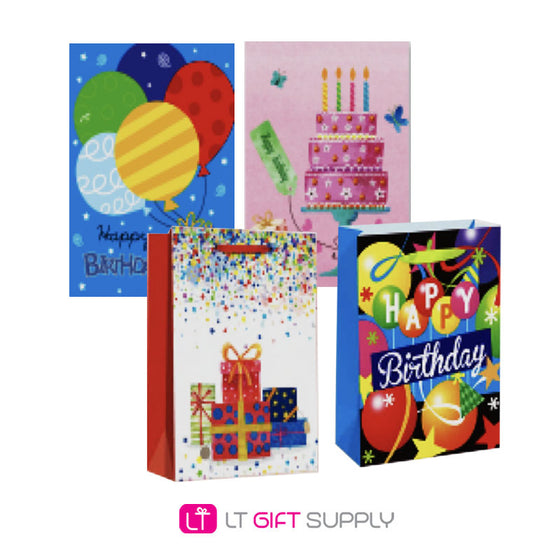 GIFT BAGS: BALLOONS AND HAPPY B-DAY