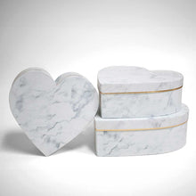  Marble Set of 3 Heart Shape Flower Boxes