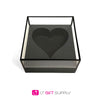 Acrylic Clear Square Box  with Heart in the Middle