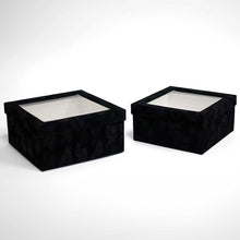  Velvet Square Flower Box with Window Set of 2