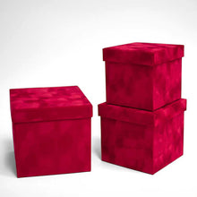  Velvet Square Flower Boxes Set of 3